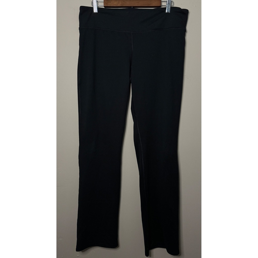 Champion Athletic Pants Women XL Black Straight Leg Yoga Activewear